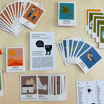 Obrázek Hrací karty s vyjmenovanými slovy