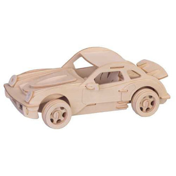 Obrázek Woodcraft Dřevěné 3D puzzle malé Porsche