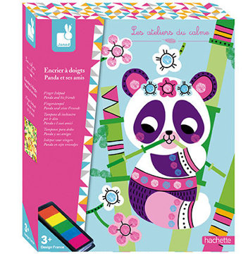 Obrázek Kreativní hračky na tvoření Prstové barvy Panda a kamarádi Janod Atelier Sada Maxi