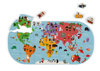 Obrázek Hračka do vody měkké puzzle pro děti Mapa světa Janod 28 ks