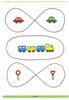 Obrázek Grafomotorická cvičení - Auta a vlaky