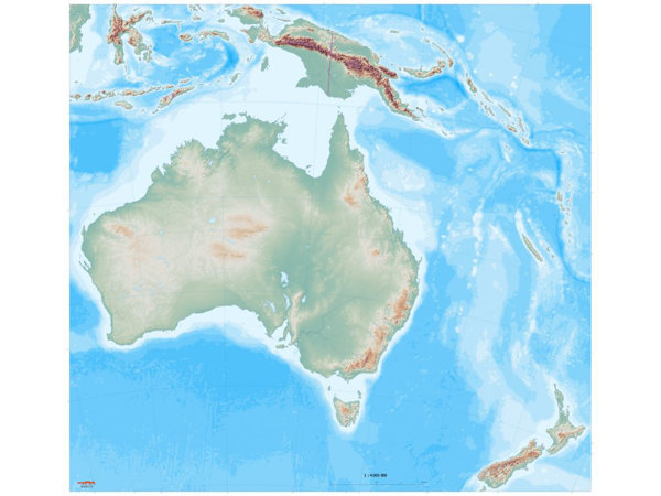 Obrázek Obří mapa Austrálie a Oceánie
