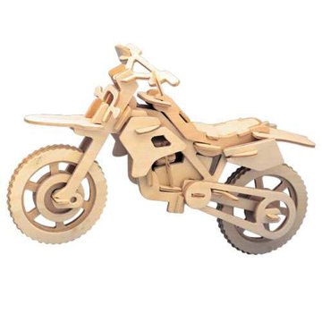 Obrázek Woodcraft Dřevěné 3D puzzle motorka terénní